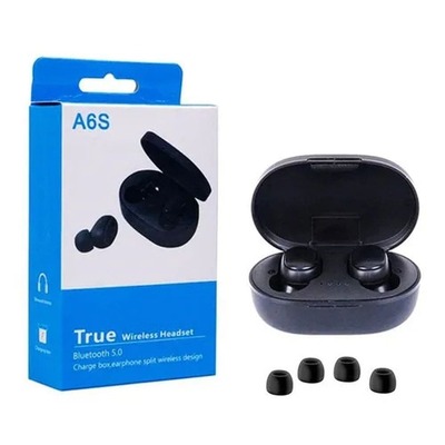  Fone de Ouvido Bluetooth A6S – True Wireless – Preto