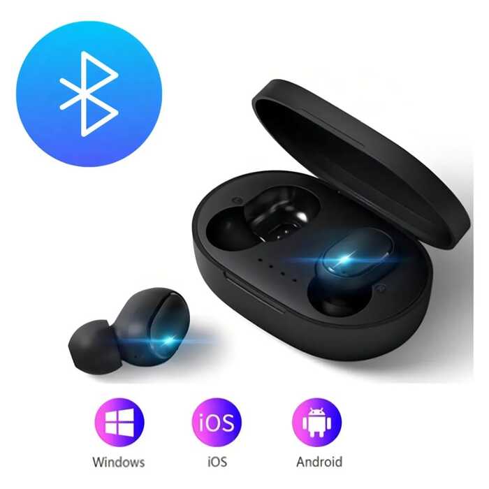  Fone de Ouvido Bluetooth A6S – True Wireless – Preto
