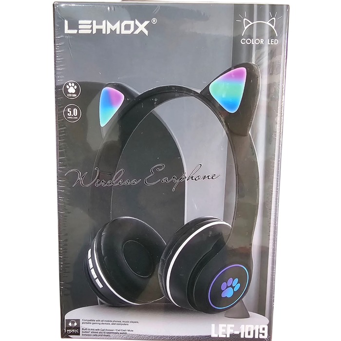 Fone de Ouvido Sem Fio com Orelhas de Gatinho