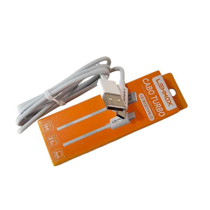 Cabo Turbo LEHMOX Type-C – 1 Metro, 3.1A