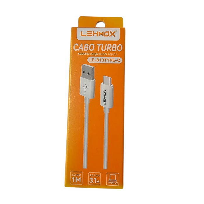 Cabo Turbo LEHMOX Type-C – 1 Metro, 3.1A