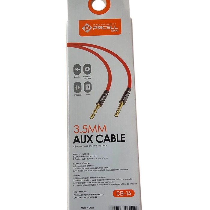Cabo Auxiliar 3.5mm PMCELL – 1 Metro