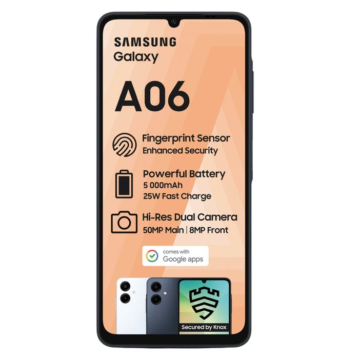 Samsung Galaxy A06 – 128GB - Poder, Estilo e Câmeras de Alta Resolução