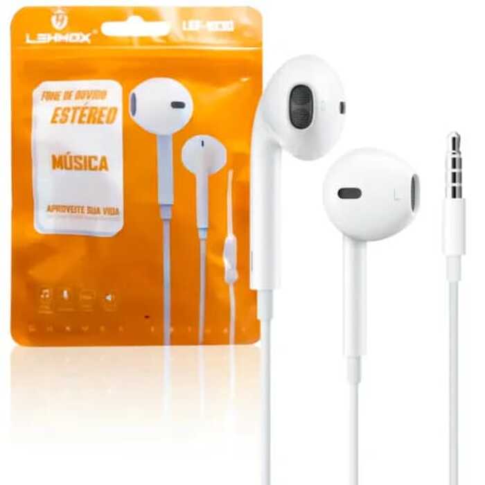Fone de Ouvido com fio e Microfone Integrado LehmoX LEF-1030