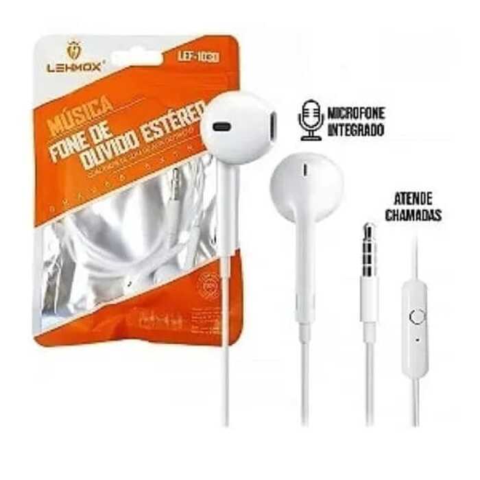 Fone de Ouvido com fio e Microfone Integrado LehmoX LEF-1030